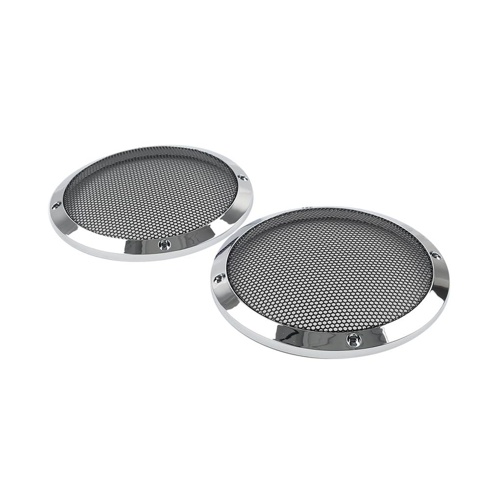 Zhisheng Motorbike Rear Grill Speaker 6.5"Lower Vented Mesh Cover 2pcs For Harley Touring 1983-2022 2023 ABS Chrome