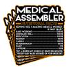 (4Pcs) Medical Assembler Vinyl Decal Sticker  Nutritional Facts Quote for Laptops, Water Bottles, Cars, Bumpers, Toolboxes  Gift for Coworker, Office, Birthday, Christmas  Waterproof Vinyl Sticker view 1
