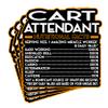 (4Pcs) Cart Attendant Vinyl Decal Sticker Nutritional Facts Quote for Laptops, Water Bottles, Cars, Bumpers, Toolboxes Gift for Coworker, Office, Birthday, Christmas Waterproof Vinyl, Easy Peel view 1