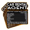 (4Pcs) Car Rental Agent Vinyl Decal Sticker  Nutritional Facts Quote for Laptops, Water Bottles, Cars, Bumpers, Toolboxes  Gift for Coworker, Office, Birthday, Christmas  Waterproof Vinyl Sticker view 1