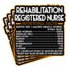 (4Pcs) Rehabilitation Registered Nurse Vinyl Decal Sticker  Nutritional Facts Quote for Laptops, Water Bottles, Cars  Gift for Coworker, Office, Birthday, Christmas  Waterproof Vinyl Sticker view 1