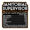 Janitorial Supervisor Vinyl Decal Sticker  Nutritional Facts Quote for Laptops, Water Bottles, Cars, Bumpers, Toolboxes  Gift for Coworker, Office, Birthday, Christmas  Waterproof Vinyl, Easy Peel view 1