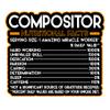 Compositor Vinyl Decal Sticker Nutritional Facts Quote for Laptops, Water Bottles, Cars, Bumpers, Toolboxes Gift for Coworker, Office, Birthday, Christmas Waterproof Vinyl, Easy Peel view 1