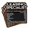 (4Pcs) Leasing Specialist Vinyl Decal Sticker Nutritional Facts Quote for Laptops, Water Bottles, Cars, Bumpers, Toolboxes Gift for Coworker, Office, Birthday, Christmas Waterproof Vinyl Sticker view 1
