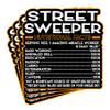 (4Pcs) Street Sweeper Vinyl Decal Sticker  Nutritional Facts Quote for Laptops, Water Bottles, Cars, Bumpers, Toolboxes  Gift for Coworker, Office, Birthday, Christmas  Waterproof Vinyl, Easy Peel view 1