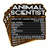 (4Pcs) Animal Scientist Vinyl Decal Sticker  Nutritional Facts Quote for Laptops, Water Bottles, Cars, Bumpers, Toolboxes  Gift for Coworker, Office, Birthday, Christmas  Waterproof Vinyl Sticker view 1