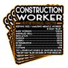 (4Pcs) Construction Worker Vinyl Decal Sticker  Nutritional Facts Quote for Laptops, Water Bottles, Cars  Gift for Coworker, Office, Birthday, Christmas  Waterproof Vinyl Sticker view 1