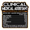 Clinical Medical Assistant Vinyl Decal Sticker  Nutritional Facts Quote for Laptops, Water Bottles, Cars  Gift for Coworker, Office, Birthday, Christmas  Waterproof Vinyl, Easy Peel view 1