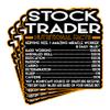 (4Pcs) Stock Trader Vinyl Decal Sticker Nutritional Facts Quote for Laptops, Water Bottles, Cars, Bumpers, Toolboxes Gift for Coworker, Office, Birthday, Christmas Waterproof Vinyl, Easy Peel view 1