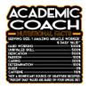 Academic Coach Vinyl Decal Sticker Nutritional Facts Quote for Laptops, Water Bottles, Cars, Bumpers, Toolboxes Gift for Coworker, Office, Birthday, Christmas Waterproof Vinyl, Easy Peel view 1