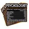 (4Pcs) Psychologist Vinyl Decal Sticker Nutritional Facts Quote for Laptops, Water Bottles, Cars, Bumpers, Toolboxes Gift for Coworker, Office, Birthday, Christmas Waterproof Vinyl, Easy Peel view 1