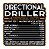 Directional Driller Vinyl Decal Sticker  Nutritional Facts Quote for Laptops, Water Bottles, Cars, Bumpers, Toolboxes  Gift for Coworker, Office, Birthday, Christmas  Waterproof Vinyl, Easy Peel view 1