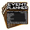 (4Pcs) Event Planner Vinyl Decal Sticker  Nutritional Facts Quote for Laptops, Water Bottles, Cars, Bumpers, Toolboxes  Gift for Coworker, Office, Birthday, Christmas  Waterproof Vinyl, Easy Peel view 1