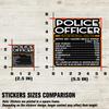 (4Pcs) Police Officer Vinyl Decal Sticker  Nutritional Facts Quote for Laptops, Water Bottles, Cars, Bumpers, Toolboxes  Gift for Coworker, Office, Birthday, Christmas  Waterproof Vinyl, Easy Peel view 2