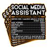 (4Pcs) Social Media Assistant Vinyl Decal Sticker  Nutritional Facts Quote for Laptops, Water Bottles, Cars  Gift for Coworker, Office, Birthday, Christmas  Waterproof Vinyl Sticker view 1