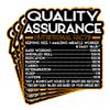 (4Pcs) Quality Assurance Vinyl Decal Sticker  Nutritional Facts Quote for Laptops, Water Bottles, Cars, Bumpers, Toolboxes  Gift for Coworker, Office, Birthday, Christmas  Waterproof Vinyl Sticker view 1