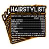 (4Pcs) Hairstylist Vinyl Decal Sticker  Nutritional Facts Quote for Laptops, Water Bottles, Cars, Bumpers, Toolboxes  Gift for Coworker, Office, Birthday, Christmas  Waterproof Vinyl, Easy Peel view 1