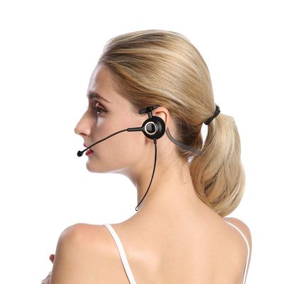 Keenso Comfortable Telephone Headphones with 3 Wear Modes Clear Voice Communication for The Call Center (Without Adapter)