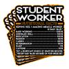 (4Pcs) Student Worker Vinyl Decal Sticker  Nutritional Facts Quote for Laptops, Water Bottles, Cars, Bumpers, Toolboxes  Gift for Coworker, Office, Birthday, Christmas  Waterproof Vinyl, Easy Peel view 1