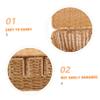 Cabilock Imitation Rattan Cable Management Box Decorative Desk Cord Organizer for Power Strips and Multi-Device Charging Large Size Open Slots Home and Office Use view 3