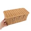 Cabilock Imitation Rattan Cable Management Box Decorative Desk Cord Organizer for Power Strips and Multi-Device Charging Large Size Open Slots Home and Office Use view 4