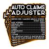 (4Pcs) Auto Claims Adjuster Vinyl Decal Sticker  Nutritional Facts Quote for Laptops, Water Bottles, Cars  Gift for Coworker, Office, Birthday, Christmas  Waterproof Vinyl Sticker view 1