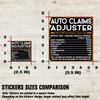 (4Pcs) Auto Claims Adjuster Vinyl Decal Sticker  Nutritional Facts Quote for Laptops, Water Bottles, Cars  Gift for Coworker, Office, Birthday, Christmas  Waterproof Vinyl Sticker view 2