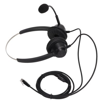 Keenso Ergonomic Binaural Phone Headphone, Noise Canceling Double Sided Headset - Ultra Durable Headset for Call Centers, Online Courses