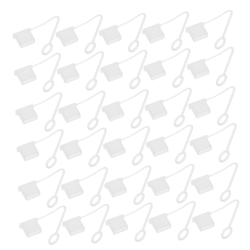 Operitacx 30pcs Silicone Caps for Female Charging Ports Protects Against Water and Debris Compatible with Flash Drives and Mobile Devices