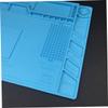 jojofuny Silicone Heat-Resistant Repair Mat for Electronics Blue Magnetic Working Pad for Precision Tool Repairs for Phone and Computer Maintenance view 3