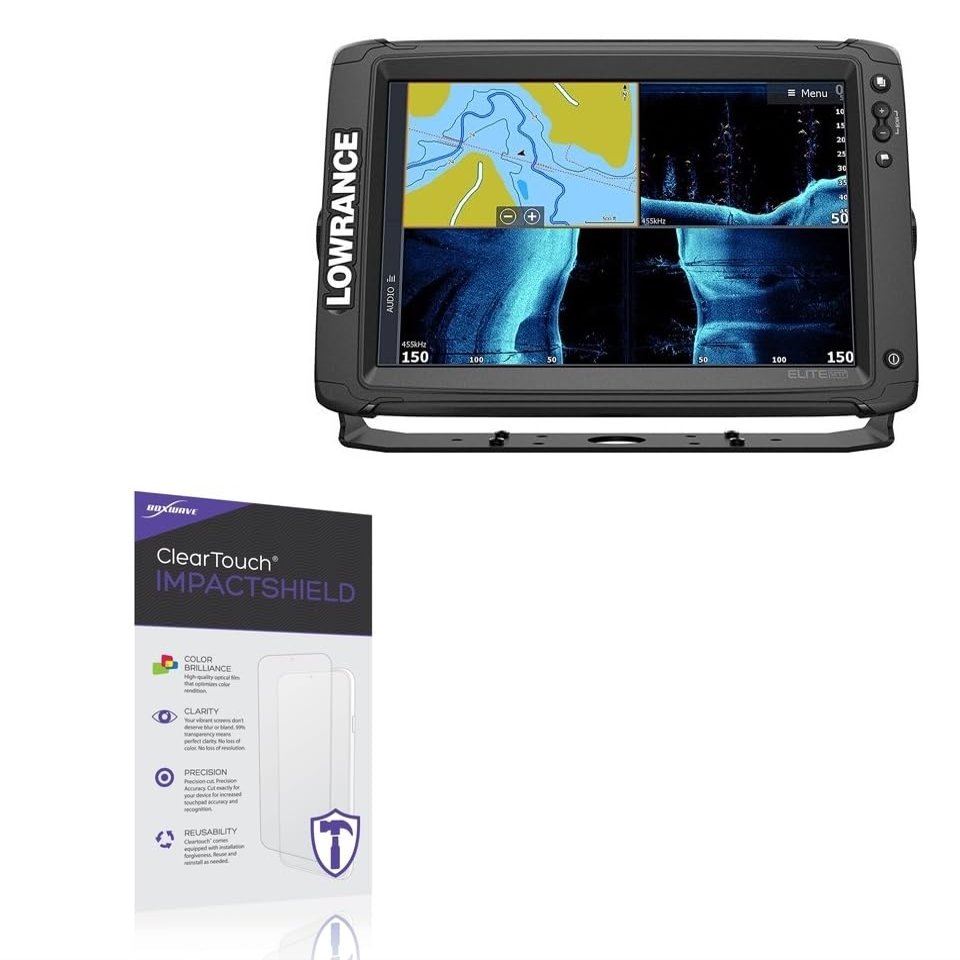 BoxWave Screen Protector Compatible with Lowrance Elite- 12 TI2 - ClearTouch ImpactShield (2-Pack), Impenetrable Screen Protector Flexible Film