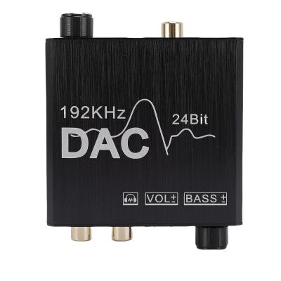 Wisoqu 192KHz Digital to Analog Audio Converter, Digital to Analog Sound Converter with Bass Adjustment Knob, 3.5mm Adapter, Eliminate Noise of no Input Signal