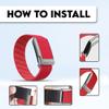 DADO Ultra-soft Nylon Sport Band Compatible with WHOOP 5.0, One, Peak, and Life | Breathable, Durable & Secure Fit Strap | NOT for Gen 4 (Red, Life/MG) view 4
