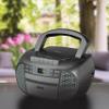 JENSEN CD-550BT-GR Portable Stereo Bluetooth CD Cassette Recorder with AM/FM Radio Compact Bluetooth-Enabled Radio Player with Handle Gray view 2
