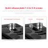 Zunate 3 Axis Handheld Camera Stabilizer Head with 360 Rotation Base, Horizontally Adjustable Arm Quick Release Plate Aluminum Alloy Construction for DSLR and Mirrorless view 3