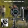 Zunate 3 Axis Handheld Camera Stabilizer Head with 360 Rotation Base, Horizontally Adjustable Arm Quick Release Plate Aluminum Alloy Construction for DSLR and Mirrorless view 4