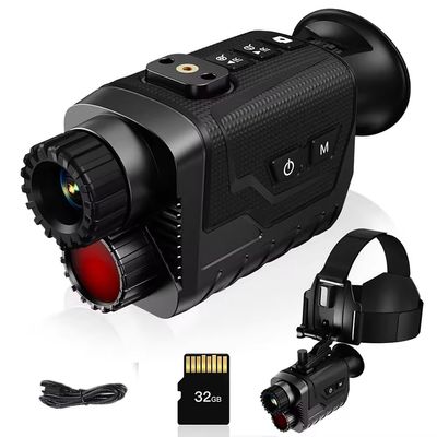 Gslxheal Dgital Night Vision Monocular - 4k Infrared Head Mounted Night Vision Goggles with 8X Digital Zoom & 850nm Infrared, 32GB Recording, 3000mah Fast Charge