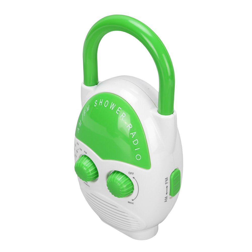 Depisuta Portable Radio AM FM IPX5 Water Proof 500 MW Volume Adjustable Home Radio Green