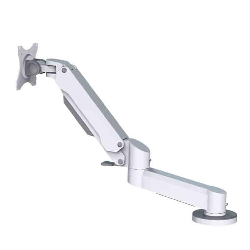 hezhuhe2258 Monitor Stand White Desktop Monitor Stand Swivel Adjustable 2-Arm Stand for 15-32 Inch Screen Monitor arm Desk Mount