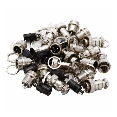 lowmountainswere 10 Set GX12 2/3/4/5/6 Pins 12mm Aviation Male + Female Socket Connector Fit Fit Compatible Computer Automation Measure Control System(2 Pin)