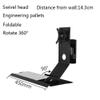 WANGHAI2024M Monitor Mount Swivel Head Monitor Stand with Engineered Tray Foldable 90 Black Stand Arm Monitor Desk Stand view 2