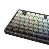 133 Aesthetic Topographic PBT Keycaps, No Tearing, Never Fade & Non-Slip, Modern RGB Backlit Gray-to-Black Gradient Keycaps for Mechanical Keyboard - Ergonomic (Doubleshot, Fit for All MX Layout)