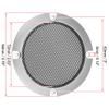 Edinstry 2pcs for 3 Speaker Grille Cover Mesh Trim Round Subwoofer Grille Horn Protective Guard Silver Tone Car Auto Stereo Accessory for Auto Car view 2