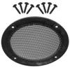 Edinstry 2pcs for 3 Speaker Grille Cover Mesh Trim Round Subwoofer Grille Horn Protective Guard Silver Tone Car Auto Stereo Accessory for Auto Car view 3