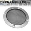 Edinstry 2pcs for 3 Speaker Grille Cover Mesh Trim Round Subwoofer Grille Horn Protective Guard Silver Tone Car Auto Stereo Accessory for Auto Car view 4