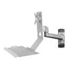 hezhuhe2258 Monitor Stand Single Arm Silver Color Monitor Stand with Plain Tray Stand Foldable 90 Single Screen Stand Monitor arm Desk Mount view 1