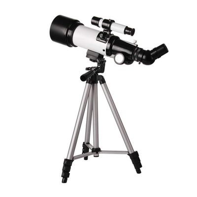 336X Astronomical Refractor Telescope for Kids Beginners Adults, 50-100mm Portable Space Monoscope, White with Phone Fra