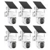 ANNKE 6Pack 4MP Solar Security Cameras Wireless Outdoor, 360 Pan & Tilt WiFi Security Camera with Color Night Vision, Easy to Install, PIR Alarm, 2-Way Audio Up to 256G Storage, Alexa Supported view 1