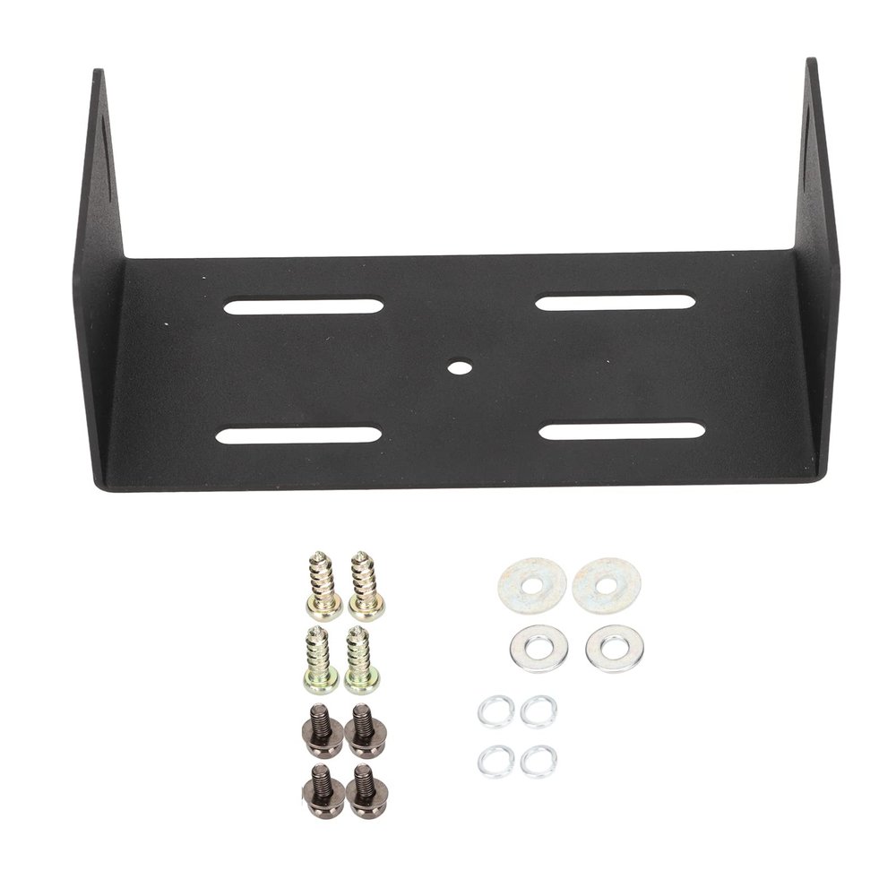 Metal Radio Mounting Bracket Universal Radio Panel Bracket for MBF4 IC2730 ID5100 ID4100 Durable Black Metal Mount with Screws and Gaskets