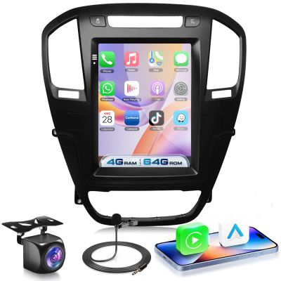 4G+64G Android 15 Car Stereo for Buick Regal 2009-2013 for Opel Insignia 2009-2013 with Wireless Carplay Android Auto, 9.7 Inch 1280 * 720 Touch Screen GPS/WiFi/Bluetooth/ 32EQ/ SWC/Backup Camera